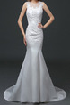 White Jewel Illusion Sheath Plus Size Dress for Wedding