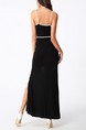 Black Slip Maxi Plus Size Dress for Cocktail Prom
