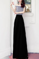 Gray and Black Slim Contrast Off-Shoulder Maxi  Dress for Party Evening Cocktail Prom Bridesmaid