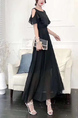 Black Maxi Dress for Party Evening Cocktail