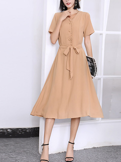 Beige dress hot sale casual