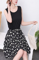 Black and White Fit & Flare Above Knee Dress for Casual Party