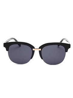 Black Solid Color Plastic Phantos Sunglasses
