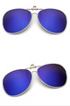 Blue Gradient Metal  Polarized Clip-on Aviator Sunglasses