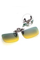 Green and Yellow Gradient Metal Polarized Clip-on Aviator Sunglasses