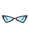 Blue Solid Color Plastic Triangle Polarized Sunglasses
