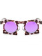 Violet Gradient Plastic Square Polarized  Sunglasses
