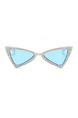 Sky Blue Solid Color Plastic Triangle Polarized Sunglasses