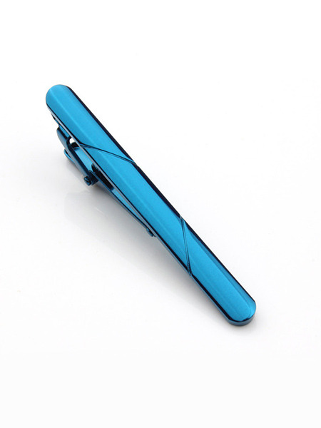 Alloy Blue Plated  Tie Clip