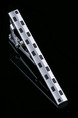 Alloy Black and Silver Plated  Tie Clip