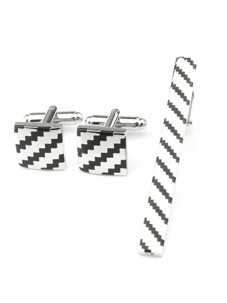 Alloy Bullet Back  Cufflink and Tie Clip