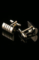 Alloy Bullet Back Gold Plated Cufflink and Tie Clip