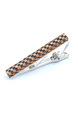 Alloy Grid Silver Plated  Tie Clip