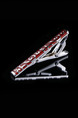 Alloy Red and Silver Plated  Tie Clip