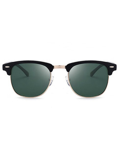 Green Solid PC Polarized Men Sunglasses