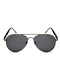 Black Solid Color Metal Aviator Men Sunglasses