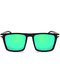 Green Gradient Plastic Retrp Squared Men Sunglasses