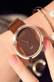 Brown Leather Band Quartz Watch