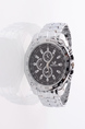 Silver Stainless Steel Band Quartz Men Watch