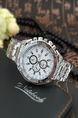 Silver Stainless Steel Band Quartz Men Watch