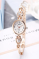 Rose Gold Plated Band Beaded Quartz Watch