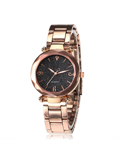 Rose Gold Stainless Steel Band Quartz Watch