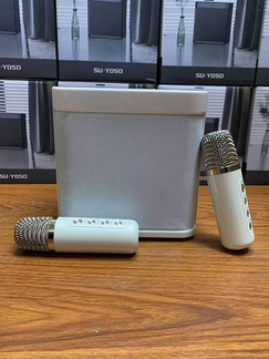 Microphone Audio Bluetooth All-In-One Outdoor Family Party Set K Song KTV 100HZ-20KHZ Wireless Silver Gray