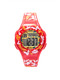 Red Orange and White Plastic Band Pin Buckle Digital Luminous Waterproof Watch
