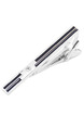 Alloy Silver and Black Plated Tie Clip
