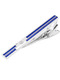 Alloy Silver and Blue Plated  Tie Clip
