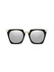 Gray Solid Color Plastic Square Sunglasses
