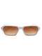 Brown Gradient PC Small Square Men Sunglasses