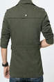 Green Plus Size Slim Lapel Single-Breasted Pockets Long Sleeve Men Jacket for Casual