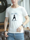 White Round Neck Tee  Men Shirt for Casual Party