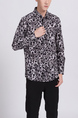 Black And White Long Sleeves Collared Button Down Men Shirt for Casual Party Office