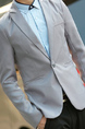 Gray Lapel Button Pocket Long Sleeve Plus Size Men Suit for Office Party Wedding Groomsmen
