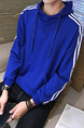 Blue Pull Over Pocket Long Sleeve Plus Size Men Hoodie for Casual