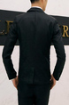 Black Lapel Pockets Button Down Long Sleeve Plus Size Men Suit for Party Evening Cocktail Office Groomsmen