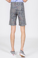 Gray Camoflouge Above Knee Men Shorts for Casual