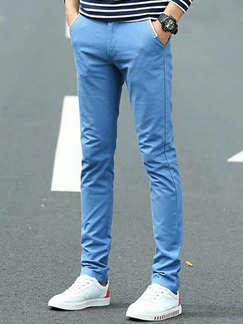 Sky Blue Slim Straight Men Pants for Casual Party  -  Affordable, Shoes, Tops, Jumpsuits, Cocktail Formal Dresses Philippines