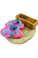 Pink and Blue PVC Comfort Flip Flops Girl Shoes for Casual