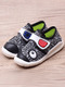 Black and White Polyester Comfort Boy Shoes for Casual 
