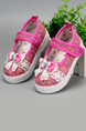 Pink Colorful Polyester Comfort Girl Shoes for Casual Party