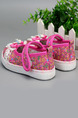 Pink Colorful Polyester Comfort Girl Shoes for Casual Party
