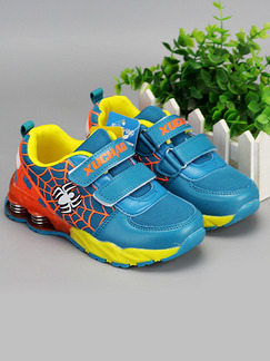Yellow Orange and Blue Polyester Comfort Platform Boys Shoes for Casual