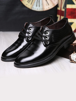 Black Patent Leather Round Toe Platform Lace Up Low Heel Leather Shoes