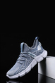 Blue and White Mesh Round Toe Platform Lace Up Rubber Shoes