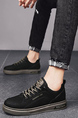 Black Leather Round Toe Platform Autumn Trend Versatile Casual Rubber Shoes