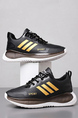 Black Leather Round Toe Platform All-match Sports and Leisure Casual Fashion Shoes