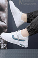 White Leather Round Toe Platform Rubber Casual Shoes